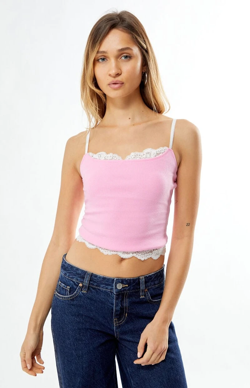 Est. PAC 1980 Zoe Lace Trim Tank Top