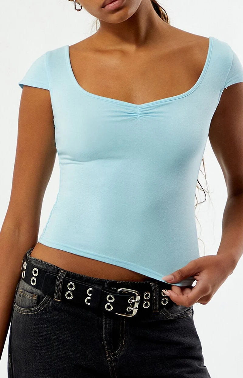 Your Favorite Eleanor Ruched V-Neck Top