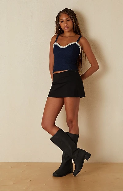 Your Favorite Atlas Denim Fringe Corset