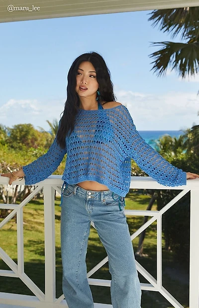 Your Favorite Willa Boat Neck Open Knit Sweater