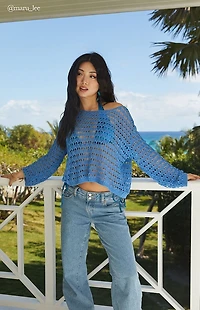 Your Favorite Willa Boat Neck Open Knit Sweater