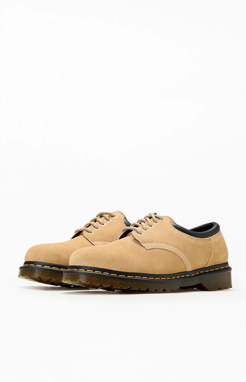 Dr Martens 8053 Tan Waxy Suede Shoes