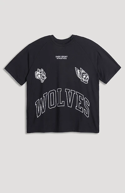 DARC SPORT ATHLETICS Black N.R.G. Grunge Cropped Oversized T-Shirt