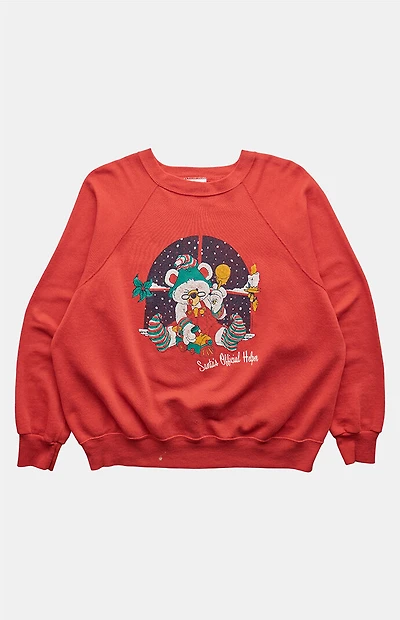PS VINTAGE 80s Santa Official Helper Crew Neck Sweatshirt