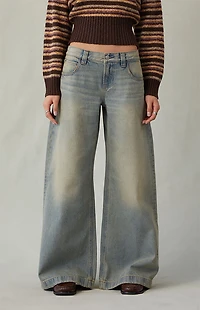 Pacsun Sloane Low Rise Ultra Baggy Jeans Light Blue Tint