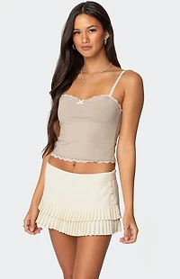 Edikted Alara Lace Trim Tank Top