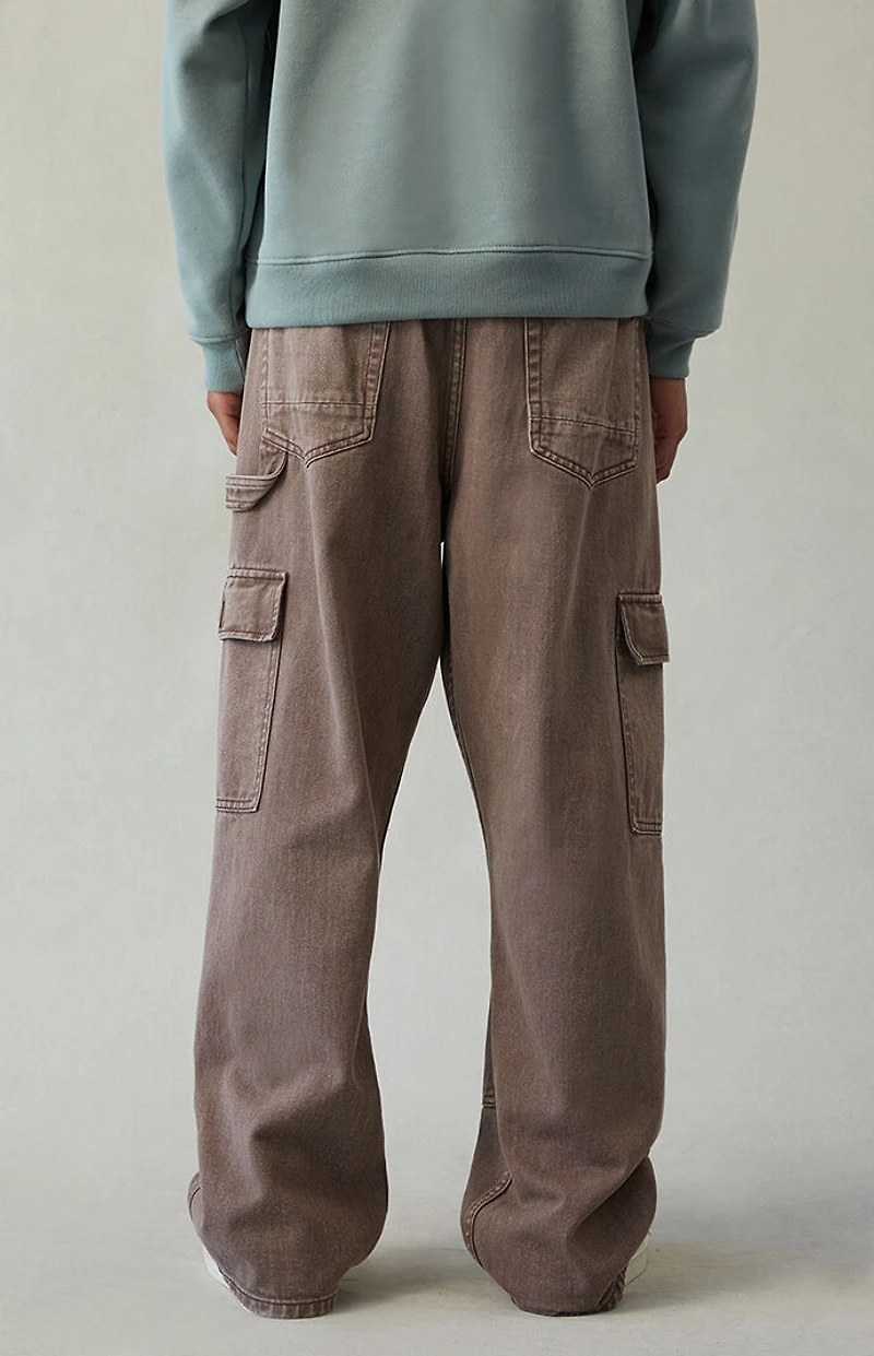 Pacsun Dylan Baggy Jeans Cargo Carpenter Washed Brown