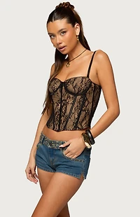 Edikted Saffire Detachable Straps Lace Corset