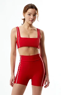 ONEONE Active Red Liberty Biker Shorts