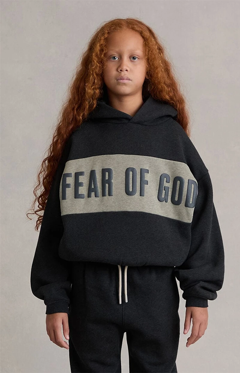 Fear of God ESSENTIALS Kids Paneled Cropped Relaxed Hoodie