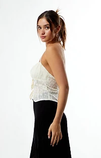 Your Favorite Clover Tie Front Tank Top