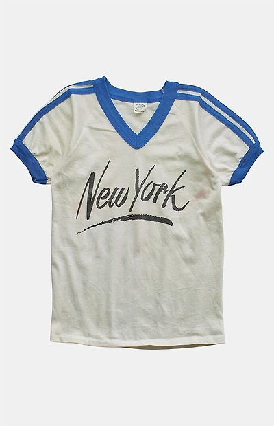 PS VINTAGE '80s New York V-Neck Baby Graphic T-Shirt