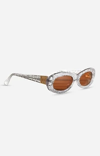 INDY Sunglasses SoHo Glitter  Oval Sunglasses