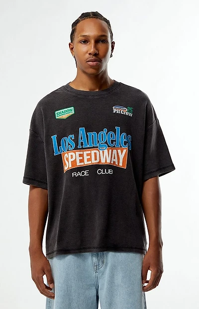 Pacsun Black Speedway Waffle Knit T-Shirt