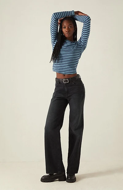 Your Favorite Jamie Striped Long Sleeve Crew Neck Top