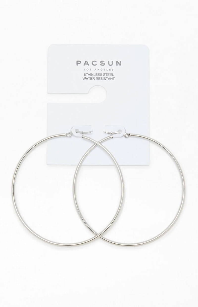 Pacsun Basic Silver Hoop Earrings