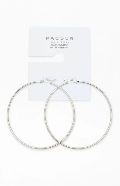 Pacsun Basic Silver Hoop Earrings