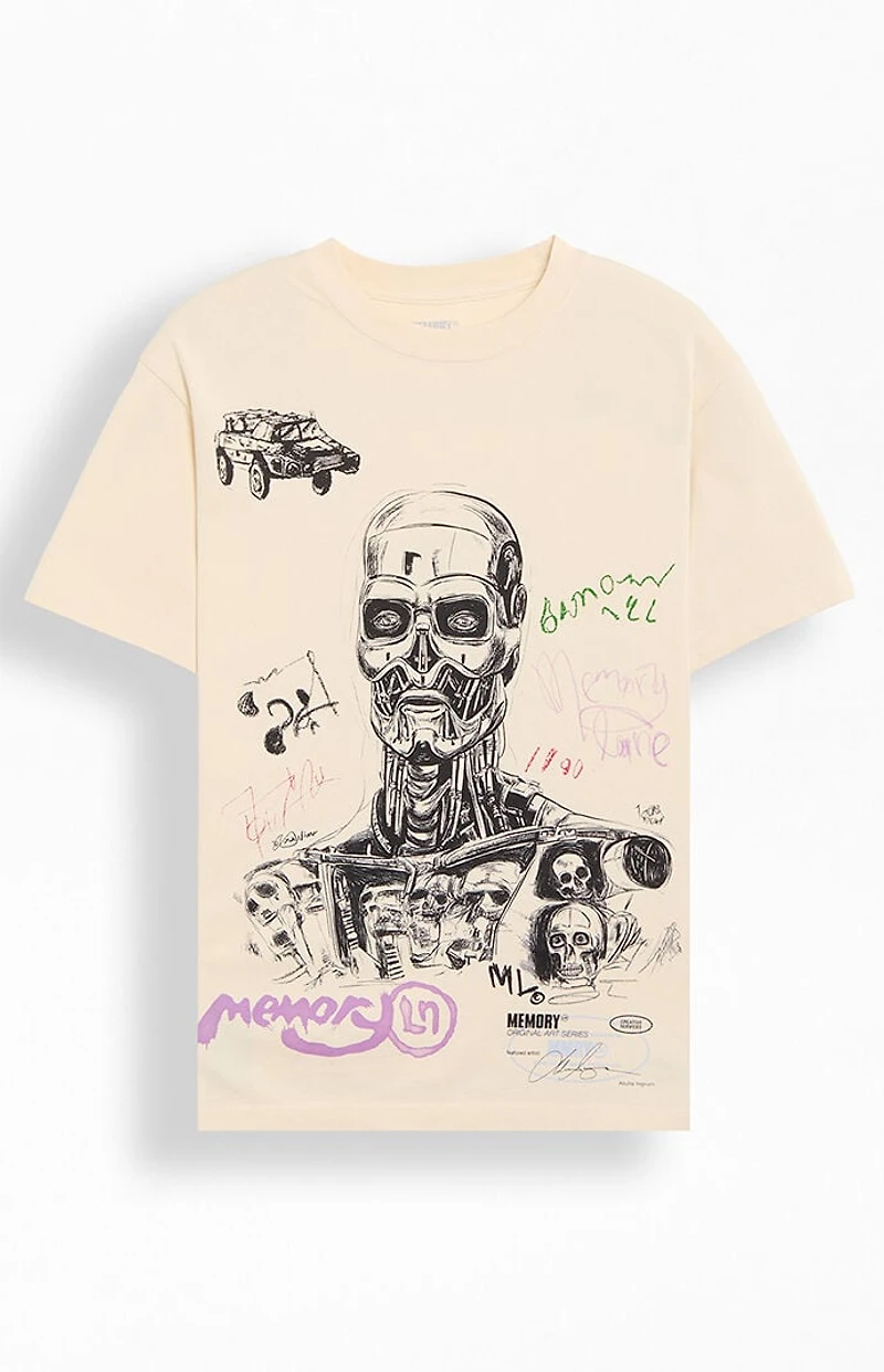 Memory Lane Skull Doodle T-Shirt