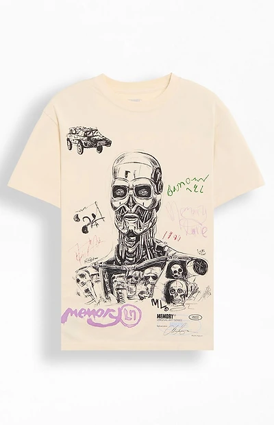 Memory Lane Skull Doodle T-Shirt