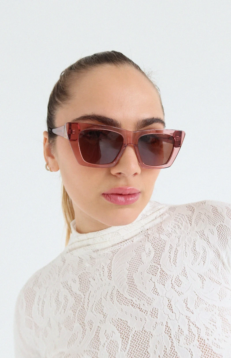 INDY Sunglasses Uptown Blush Square Sunglasses