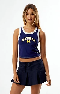 WILD COLLECTIVE x Pacsun University of Michigan Cropped Tank Top