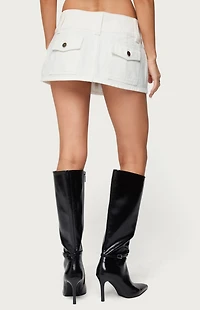 Edikted Petite Mckinley Denim Mini Skirt