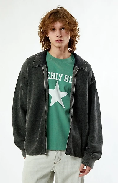 Pacsun Black Zip Up Sweater