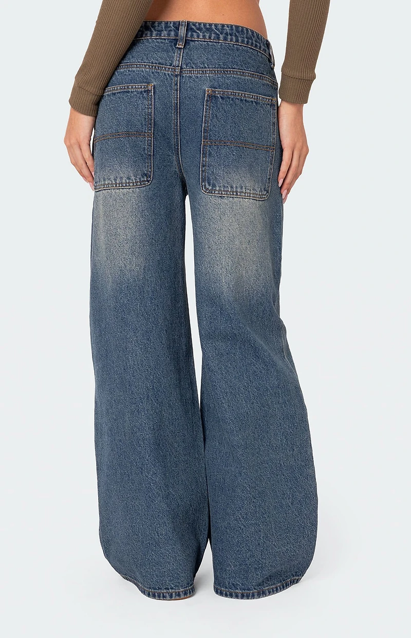 Edikted Super Baggy Wide Leg Jeans