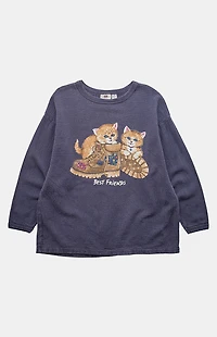 PS VINTAGE '90s Best Friend Cats Crew Neck Sweatshirt