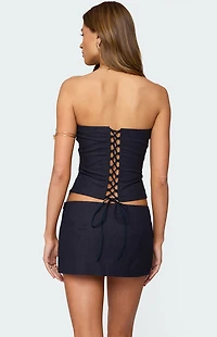 Edikted Rebel Linen Look Corset