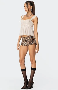 Edikted Bowe Babydoll Mesh Top