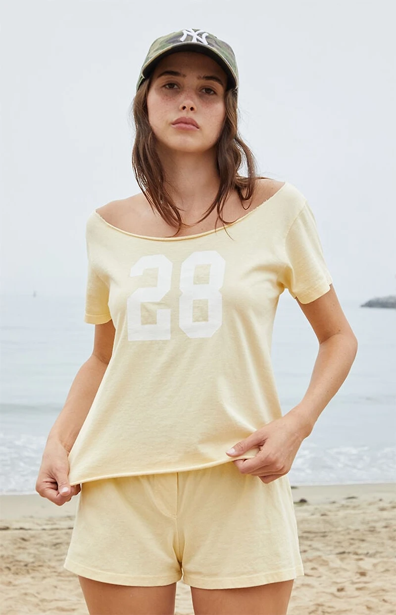 John Galt Yellow Robyn 28 Off-The-Shoulder Top