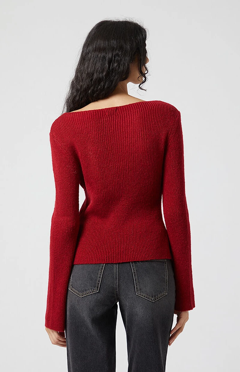 Beverly and Beck Chloe Bell Sleeve Sweater