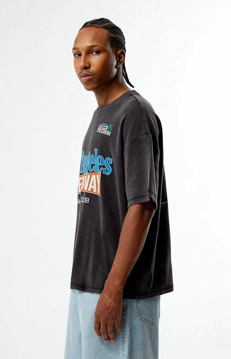 Pacsun Black Speedway Waffle Knit T-Shirt