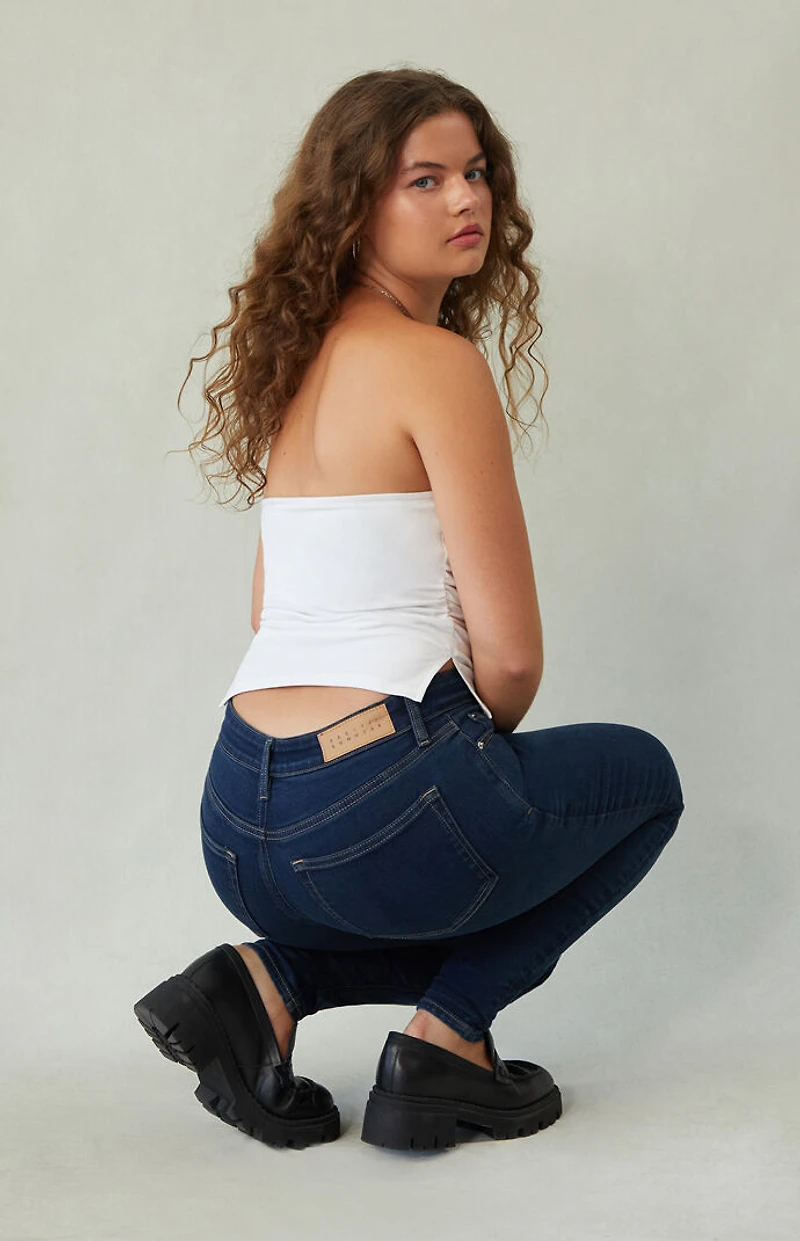 Pacsun Skinny Jeans Stretch Dark Blue