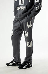 Pacsun LA Applique Fleece Straight Leg Sweatpants