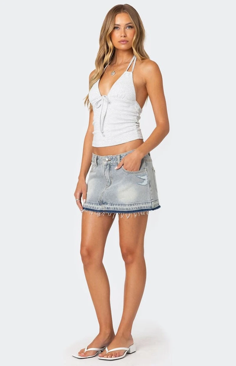 Edikted Lanai Striped Halter Top