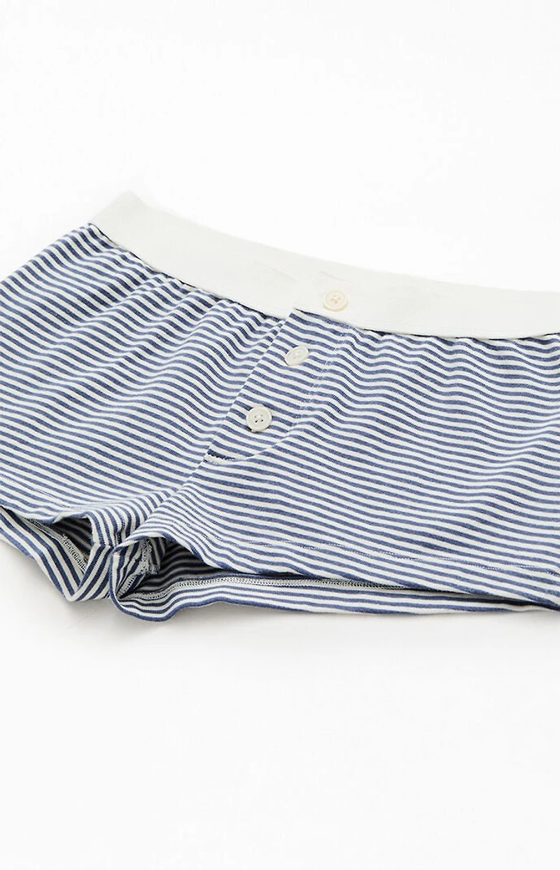 John Galt Black Striped Pajama Boyshorts