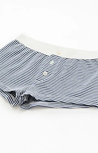 John Galt Black Striped Pajama Boyshorts