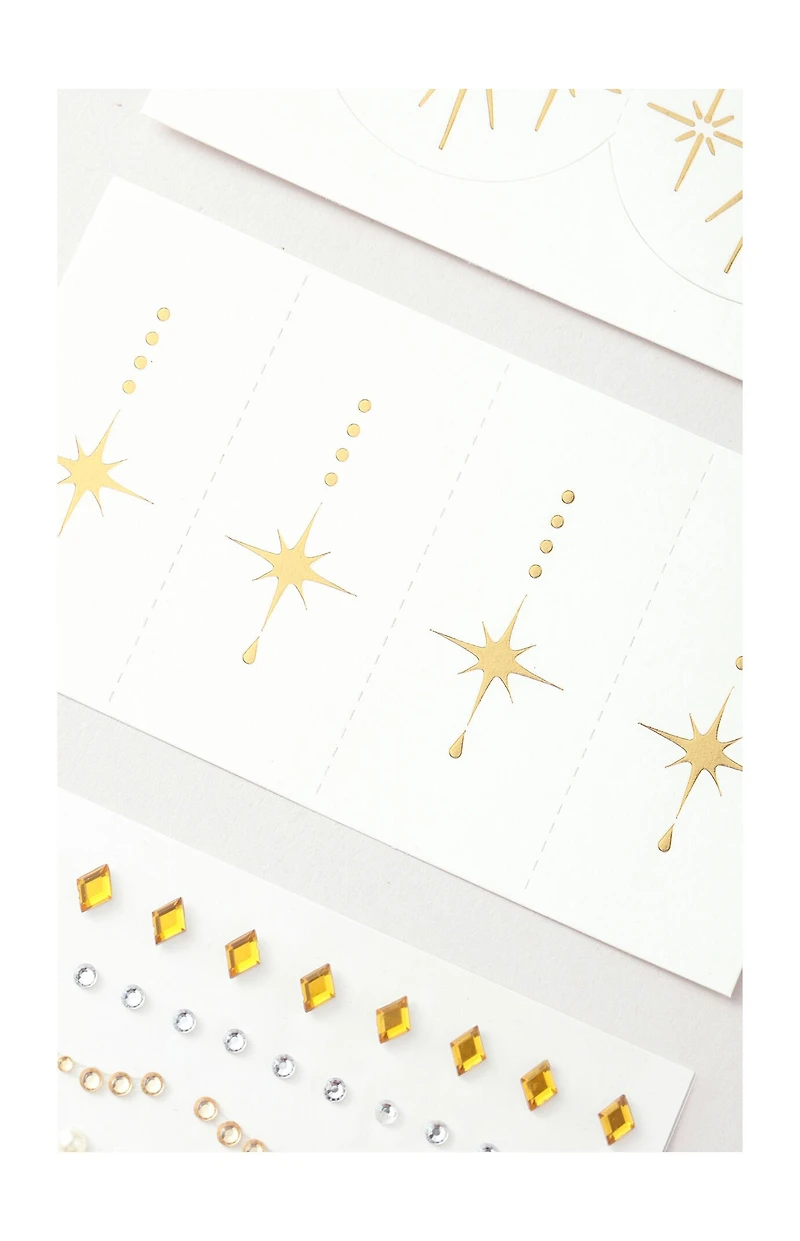 NEVER HAVE I EVER Starry Eyed Face Gem Stickers