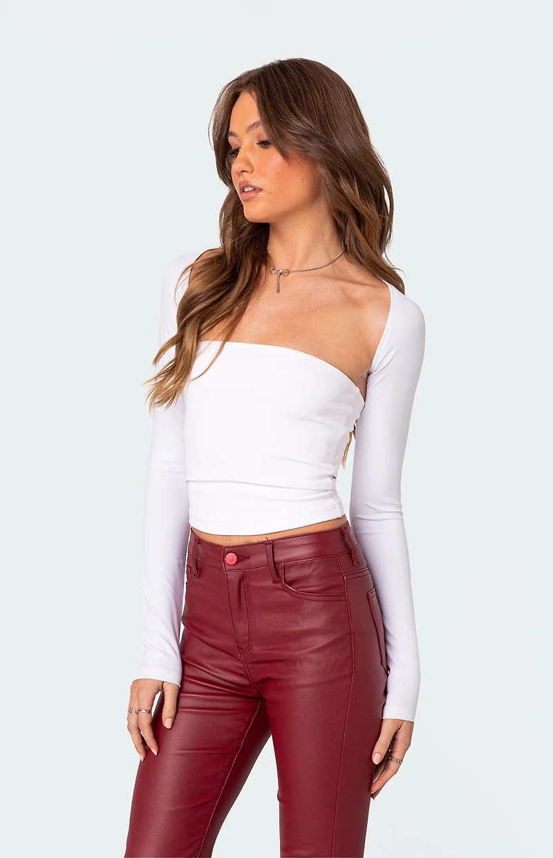 Edikted Two Piece Sora Shrug & Top