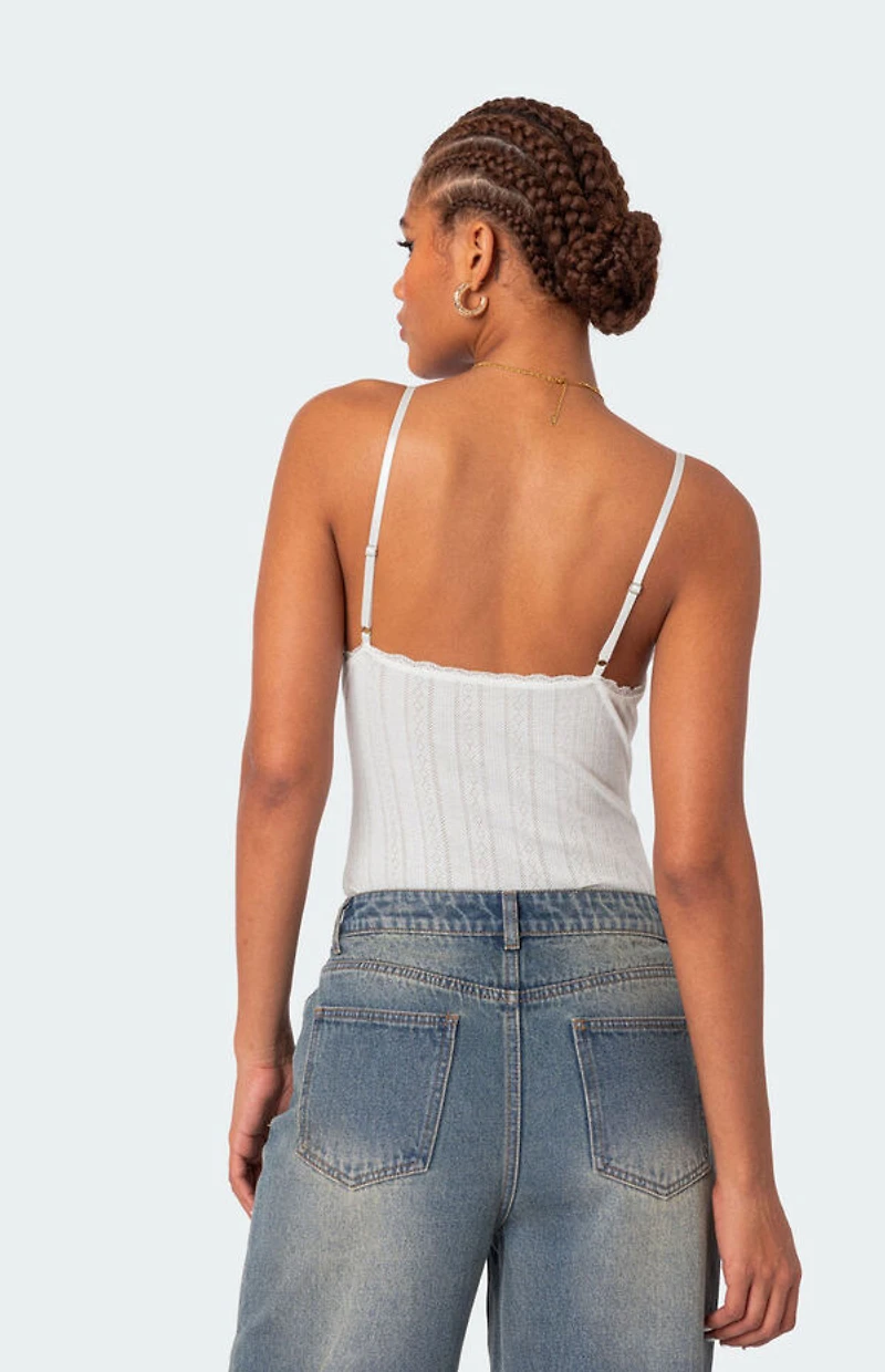 Edikted Krysten Lacey Pointelle Bodysuit