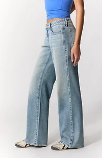 Pacsun Zoe Low Rise Girlfriend Jeans Light Blue
