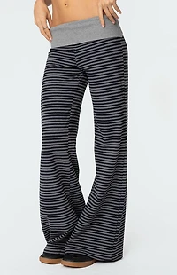 Edikted Meggy Striped Fold Over Pants