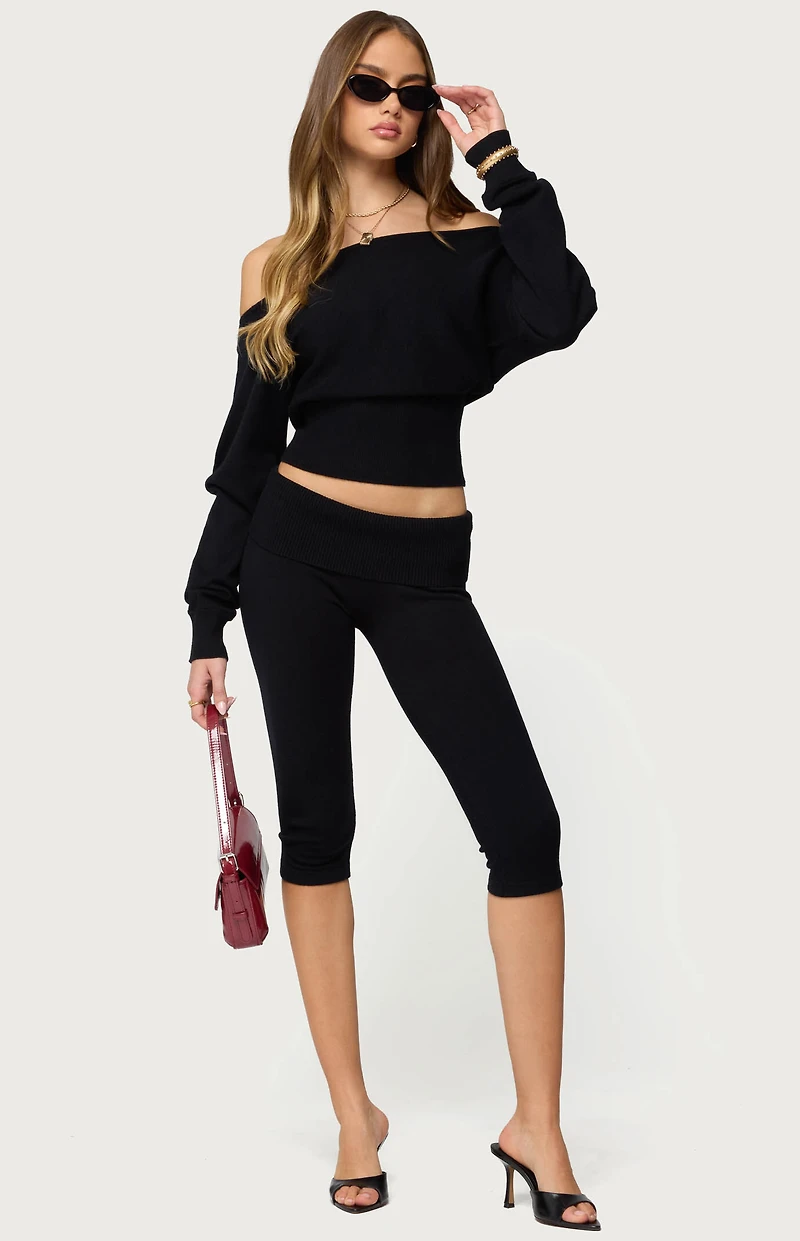 Edikted Skyla Knit Capri Pants