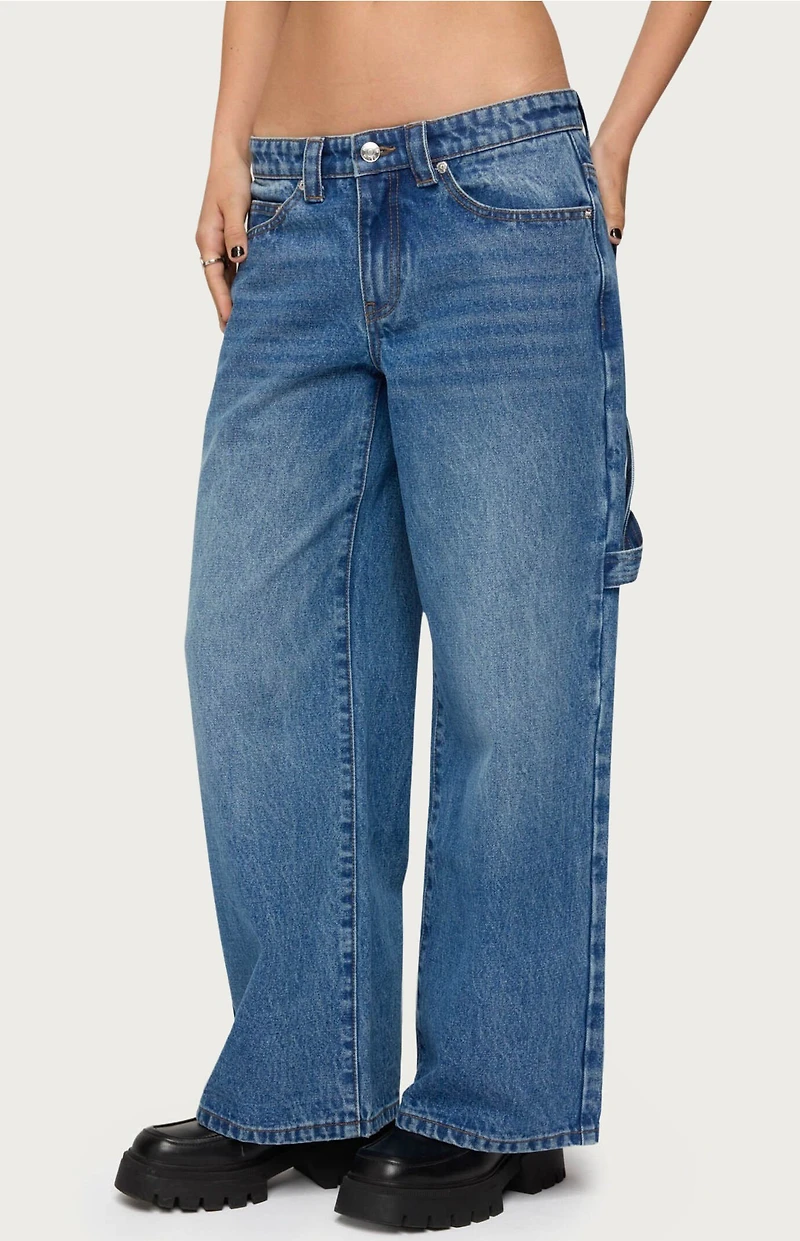 Edikted Petite Carpenter Low Rise Jeans