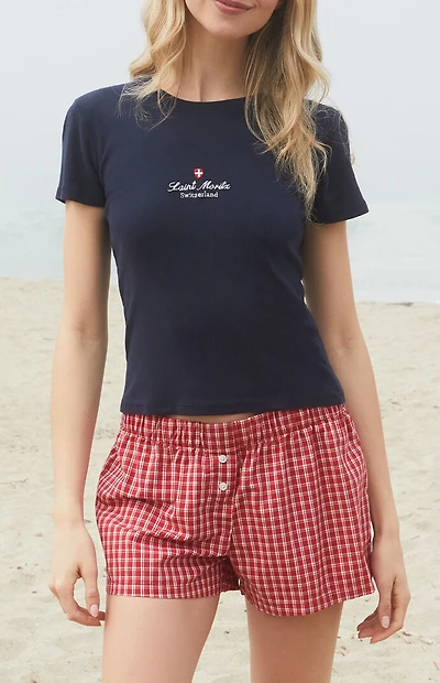 John Galt Emma Saint Moritz Embroidered T-Shirt