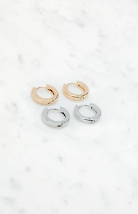 John Galt 2 Pack Thin Hoop Earrings