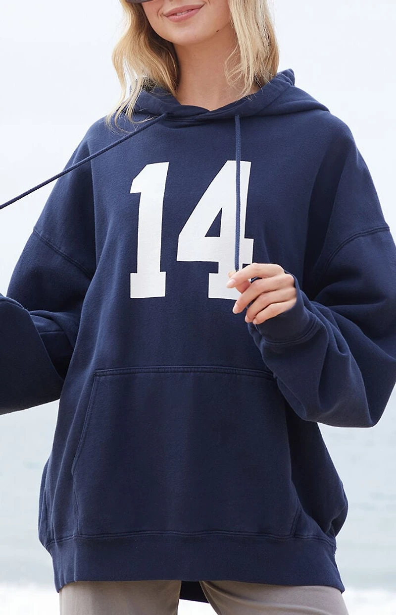 John Galt Blue Christie 14 Oversized Hoodie
