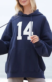 John Galt Blue Christie 14 Oversized Hoodie